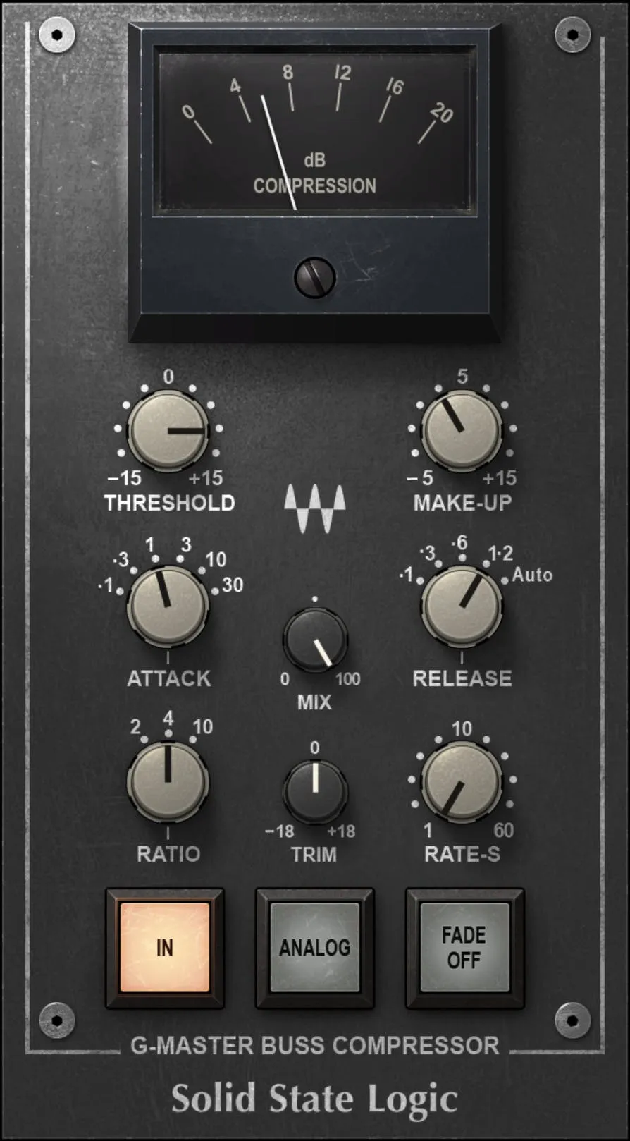 Interface du compresseur Waves SSL G-Master Buss Compressor
