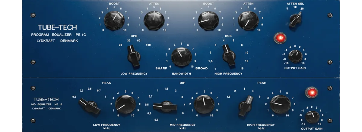 Interface des égaliseurs Softube Tube-Tech